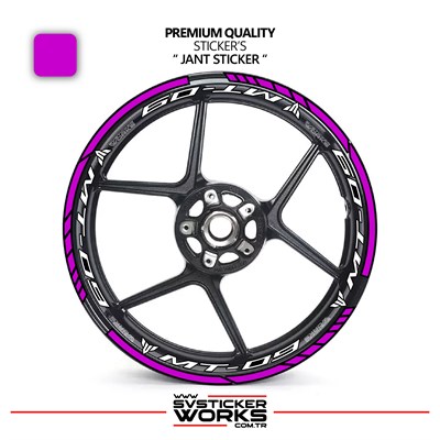 Yamaha MT09 Jant Sticker Ve İç Yazı Basklı Etiket Sticker Modeli Premium Kalite