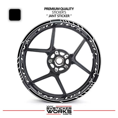 Yamaha MT09 Jant Sticker Ve İç Yazı Basklı Etiket Sticker Modeli Premium Kalite