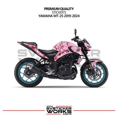 Yamaha MT25 2019-2024 Kaplama Sticker Sakura Motor Kaplama Modeli Hazır Kit Yüksek Kalite