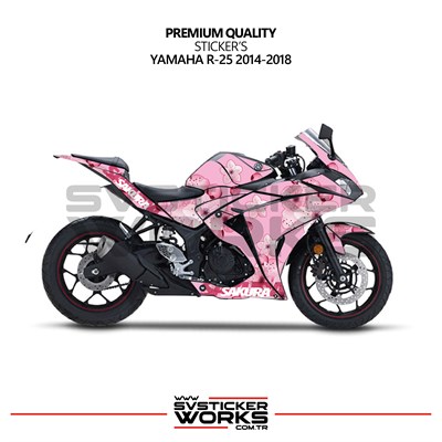 Yamaha R25 2014-2018 Kaplama Sticker Sakura Motor Kaplama Modeli Hazır Kit Yüksek Kalite