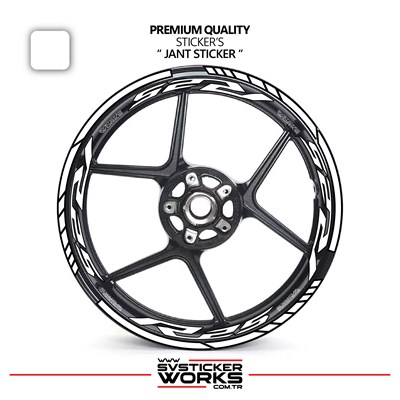 Yamaha R25 Jant Sticker Ve İç Yazı Basklı Etiket Sticker Modeli Premium Kalite