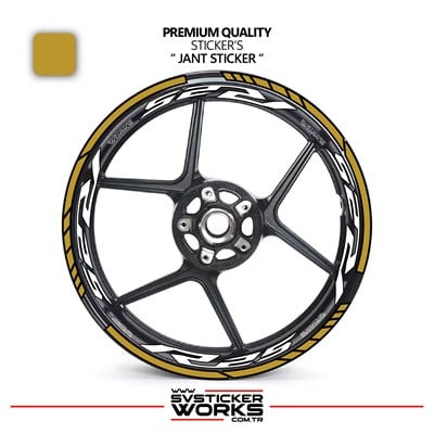 Yamaha R25 Jant Sticker Ve İç Yazı Basklı Etiket Sticker Modeli Premium Kalite