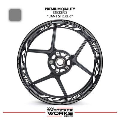 Yamaha R25 Jant Sticker Ve İç Yazı Basklı Etiket Sticker Modeli Premium Kalite