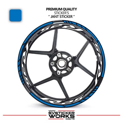 Yamaha R25 Jant Sticker Ve İç Yazı Basklı Etiket Sticker Modeli Premium Kalite