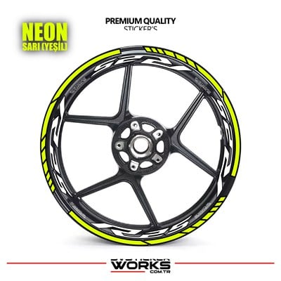 Yamaha R25 Jant Sticker Ve İç Yazı Basklı Etiket Sticker Modeli Premium Kalite