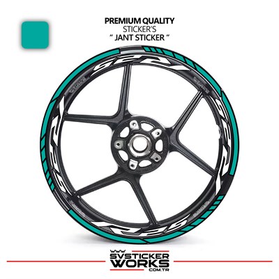 Yamaha R25 Jant Sticker Ve İç Yazı Basklı Etiket Sticker Modeli Premium Kalite