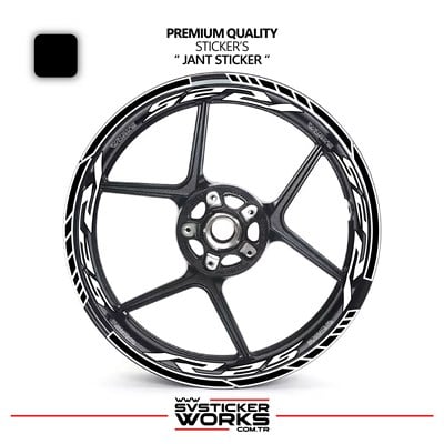 Yamaha R25 Jant Sticker Ve İç Yazı Basklı Etiket Sticker Modeli Premium Kalite