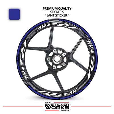 Yamaha R25 Jant Sticker Ve İç Yazı Basklı Etiket Sticker Modeli Premium Kalite