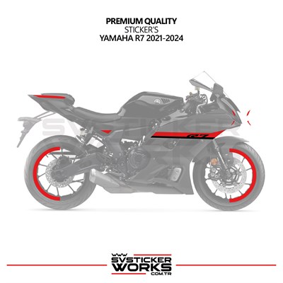 Yamaha R7 Kırmızı Sticker Set 2021 - 2023