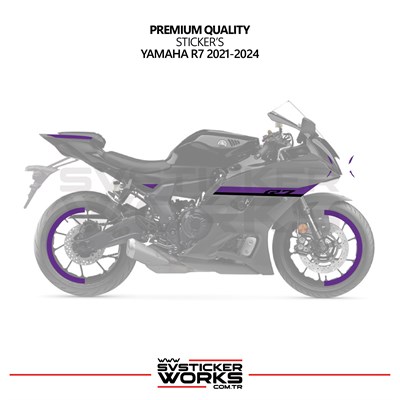 Yamaha R7 Mor Sticker Set 2021 - 2023