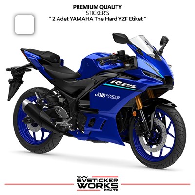 YAMAHA The Hard YZF Sticker Yüksek Kalite Folyo 2 Adet Sticker Etiket