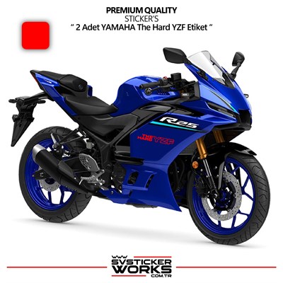 YAMAHA The Hard YZF Sticker Yüksek Kalite Folyo 2 Adet Sticker Etiket