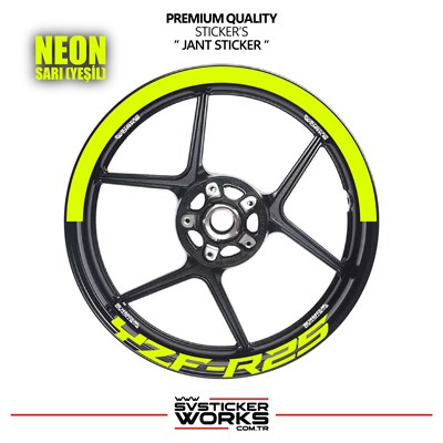 Yamaha Yzf-R25 Jant Şeridi – Yarım Jant Kaplama & Yzf-R25 Yazı Sticker Seti