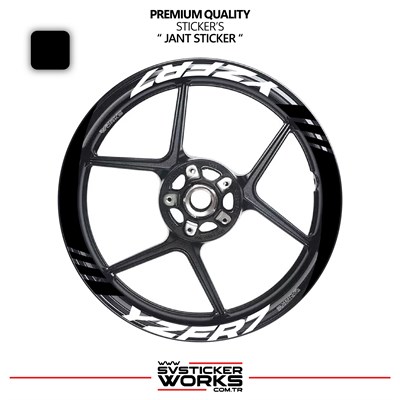 Yamaha YZF-R7 Geniş Jant Kaplama Sticker Etiket Modeli 16lı Set Sticker Yüksek Kalite