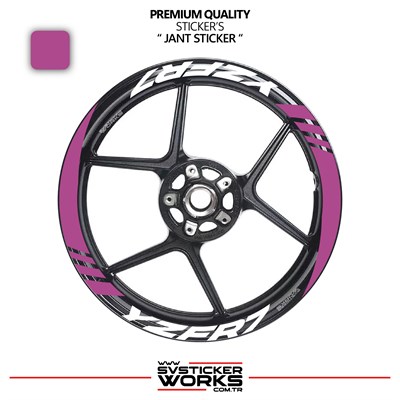 Yamaha YZF-R7 Geniş Jant Kaplama Sticker Etiket Modeli 16lı Set Sticker Yüksek Kalite