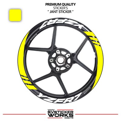 Yamaha YZF-R7 Geniş Jant Kaplama Sticker Etiket Modeli 16lı Set Sticker Yüksek Kalite