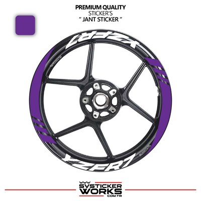Yamaha YZF-R7 Geniş Jant Kaplama Sticker Etiket Modeli 16lı Set Sticker Yüksek Kalite