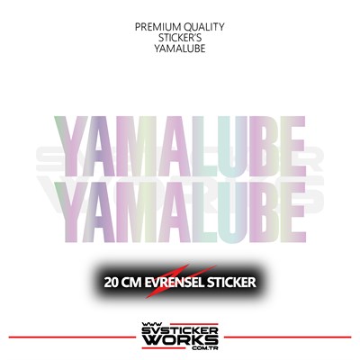 Yamalube Sticker Evrensel Tüm Yüzeyler Uyumlu 20 CM 2 Adet