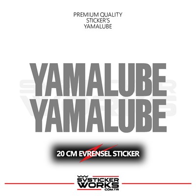 Yamalube Sticker Evrensel Tüm Yüzeyler Uyumlu 20 CM 2 Adet