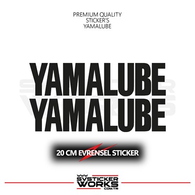 Yamalube Sticker Evrensel Tüm Yüzeyler Uyumlu 20 CM 2 Adet
