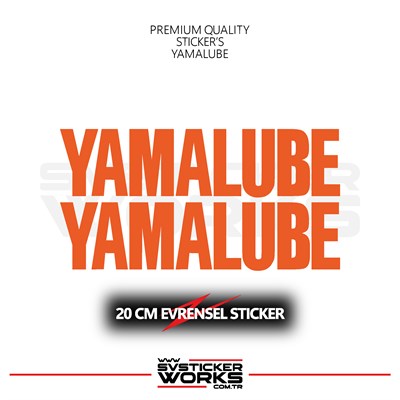 Yamalube Sticker Evrensel Tüm Yüzeyler Uyumlu 20 CM 2 Adet