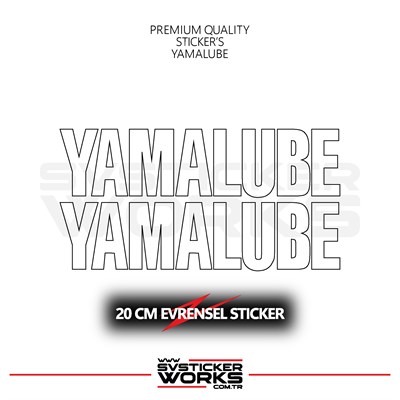 Yamalube Sticker Evrensel Tüm Yüzeyler Uyumlu 20 CM 2 Adet