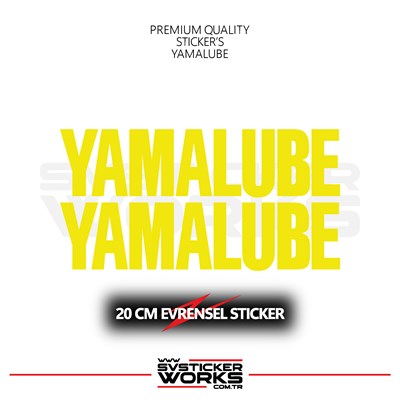 Yamalube Sticker Evrensel Tüm Yüzeyler Uyumlu 20 CM 2 Adet