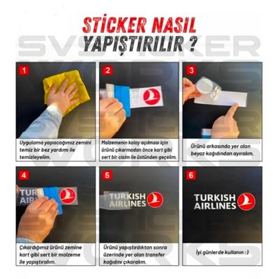 Türk Sticker Arka Cam Marka Logo Sticker Tüm Araçlara Uyumlu Beyaz Renk