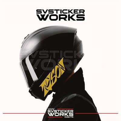 Tyson Yazılı Kask Sticker Tüm Kasklar Uyumlu Tek Yön 1 Adet