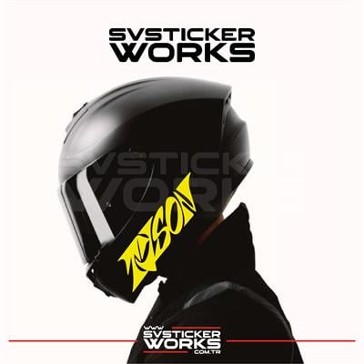 Tyson Yazılı Kask Sticker Tüm Kasklar Uyumlu Tek Yön 1 Adet