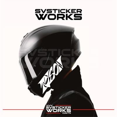 Tyson Yazılı Kask Sticker Tüm Kasklar Uyumlu Tek Yön 1 Adet