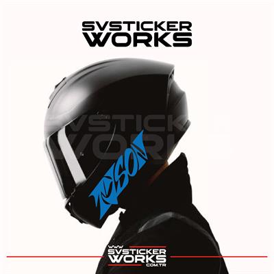 Tyson Yazılı Kask Sticker Tüm Kasklar Uyumlu Tek Yön 1 Adet
