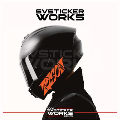 Tyson Yazılı Kask Sticker Tüm Kasklar Uyumlu Tek Yön 1 Adet