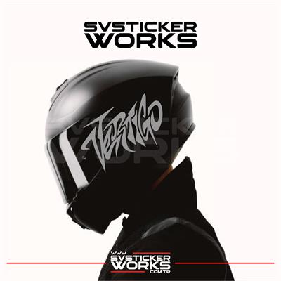 Vertigo Yazılı Kask Sticker Tüm Kasklar Uyumlu Tek Yön 1 Adet