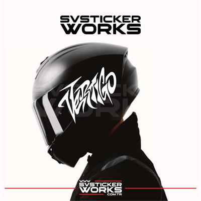 Vertigo Yazılı Kask Sticker Tüm Kasklar Uyumlu Tek Yön 1 Adet