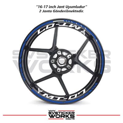 YAMAHA MT-07 Jant Sticker Dış Ve İç Set Sticker Jant Şeridi