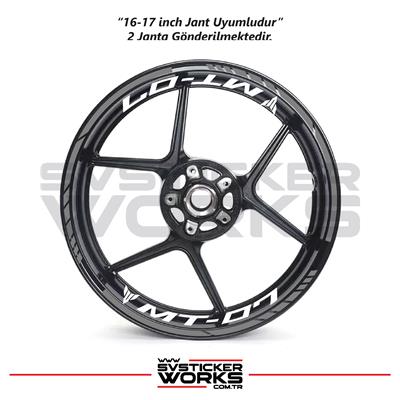 YAMAHA MT-07 Jant Sticker Dış Ve İç Set Sticker Jant Şeridi