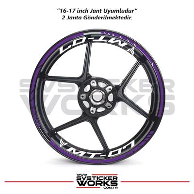YAMAHA MT-07 Jant Sticker Dış Ve İç Set Sticker Jant Şeridi