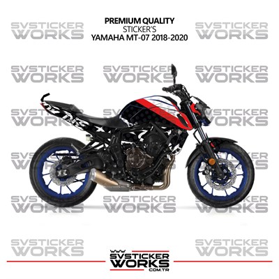 Yamaha MT-07 Kaplama Sticker Ride Or Die Design Motor Kaplama Modeli Hazır Kit 2018-2020 Uyumlu 