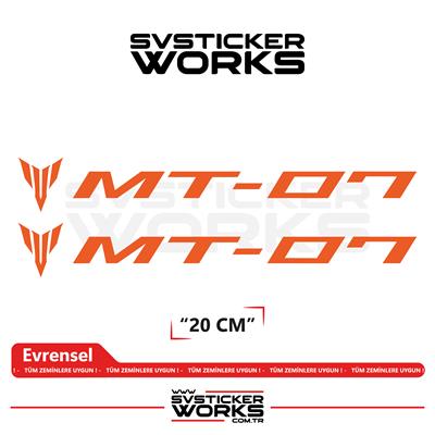 Yamaha MT-07 Uyumlu Yazı Sticker – Yüksek Kalite Özel Kesim Folyo (2li Set)