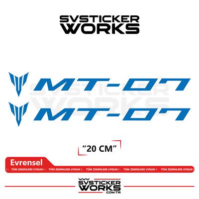 Yamaha MT-07 Uyumlu Yazı Sticker – Yüksek Kalite Özel Kesim Folyo (2li Set)