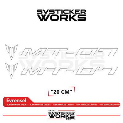 Yamaha MT-07 Uyumlu Yazı Sticker – Yüksek Kalite Özel Kesim Folyo (2li Set)