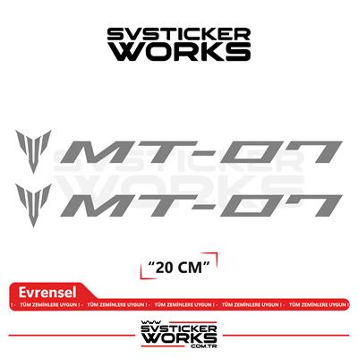 Yamaha MT-07 Uyumlu Yazı Sticker – Yüksek Kalite Özel Kesim Folyo (2li Set)