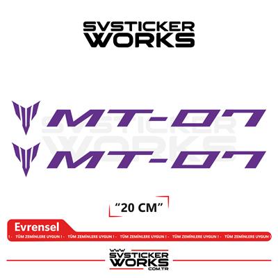 Yamaha MT-07 Uyumlu Yazı Sticker – Yüksek Kalite Özel Kesim Folyo (2li Set)