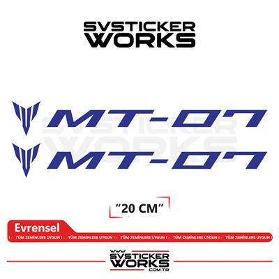 Yamaha MT-07 Uyumlu Yazı Sticker – Yüksek Kalite Özel Kesim Folyo (2li Set)