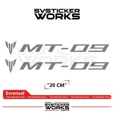 Yamaha MT-09 Uyumlu Yazı Sticker – Yüksek Kalite Özel Kesim Folyo (2li Set)