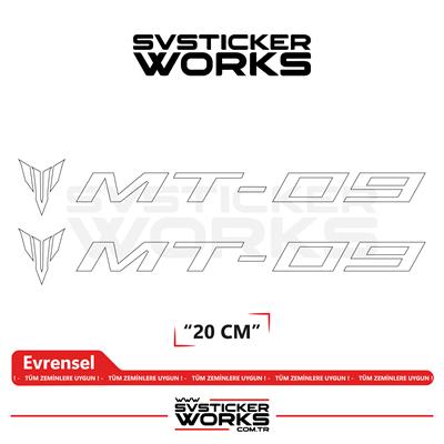 Yamaha MT-09 Uyumlu Yazı Sticker – Yüksek Kalite Özel Kesim Folyo (2li Set)