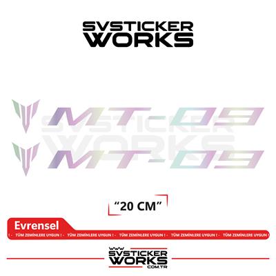Yamaha MT-09 Uyumlu Yazı Sticker – Yüksek Kalite Özel Kesim Folyo (2li Set)