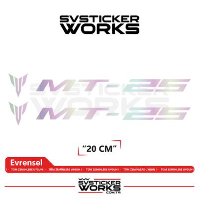 Yamaha MT-25 Uyumlu Yazı Sticker – Yüksek Kalite Özel Kesim Folyo (2li Set)
