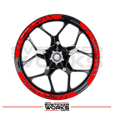 Yamaha MT25 Jant Şeridi Geniş Sticker Dıştan İçe Kaliteli Yüksek Yapışkanlı Sticker